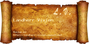Landherr Vivien névjegykártya